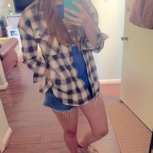 Plaid shirt jacket